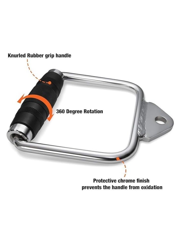 FengSVMA Pull Down Bar,V-Shaped Rotating Straight Press Down Bar,Tricep Rope,Strength Training Single D Row Handle Cable Attachment for Weight Workout,Cable Machine Accessories-Single - Image 2